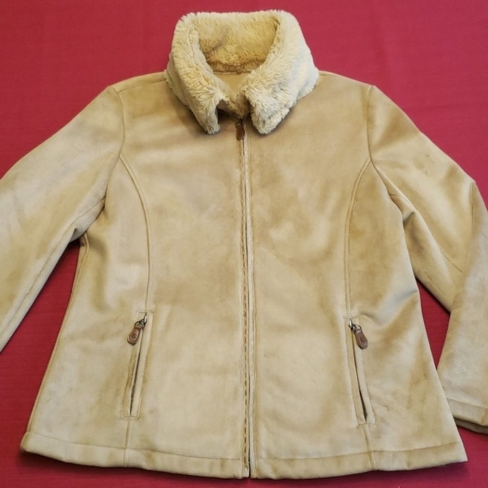 Suede Like Camel Colored Jacket